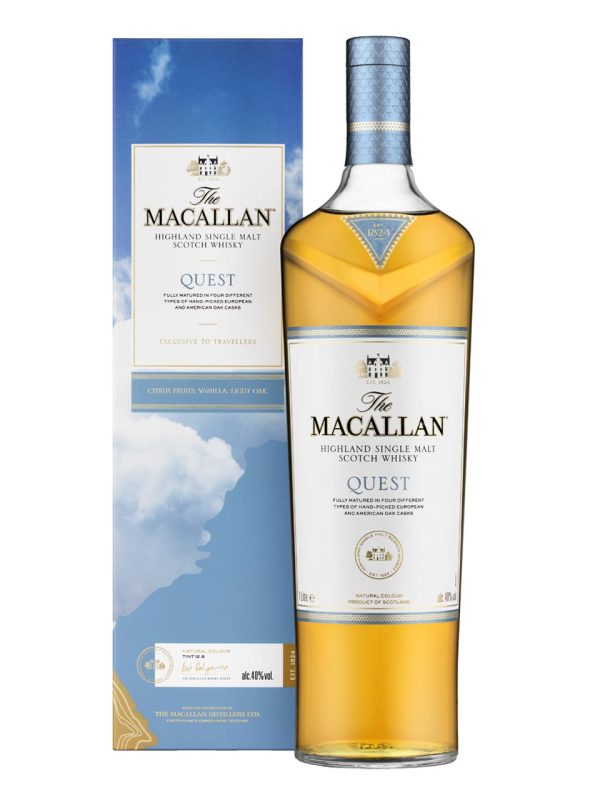 Macallan Quest Speyside Single Malt Scotch Whisky 40% 1L gift pack